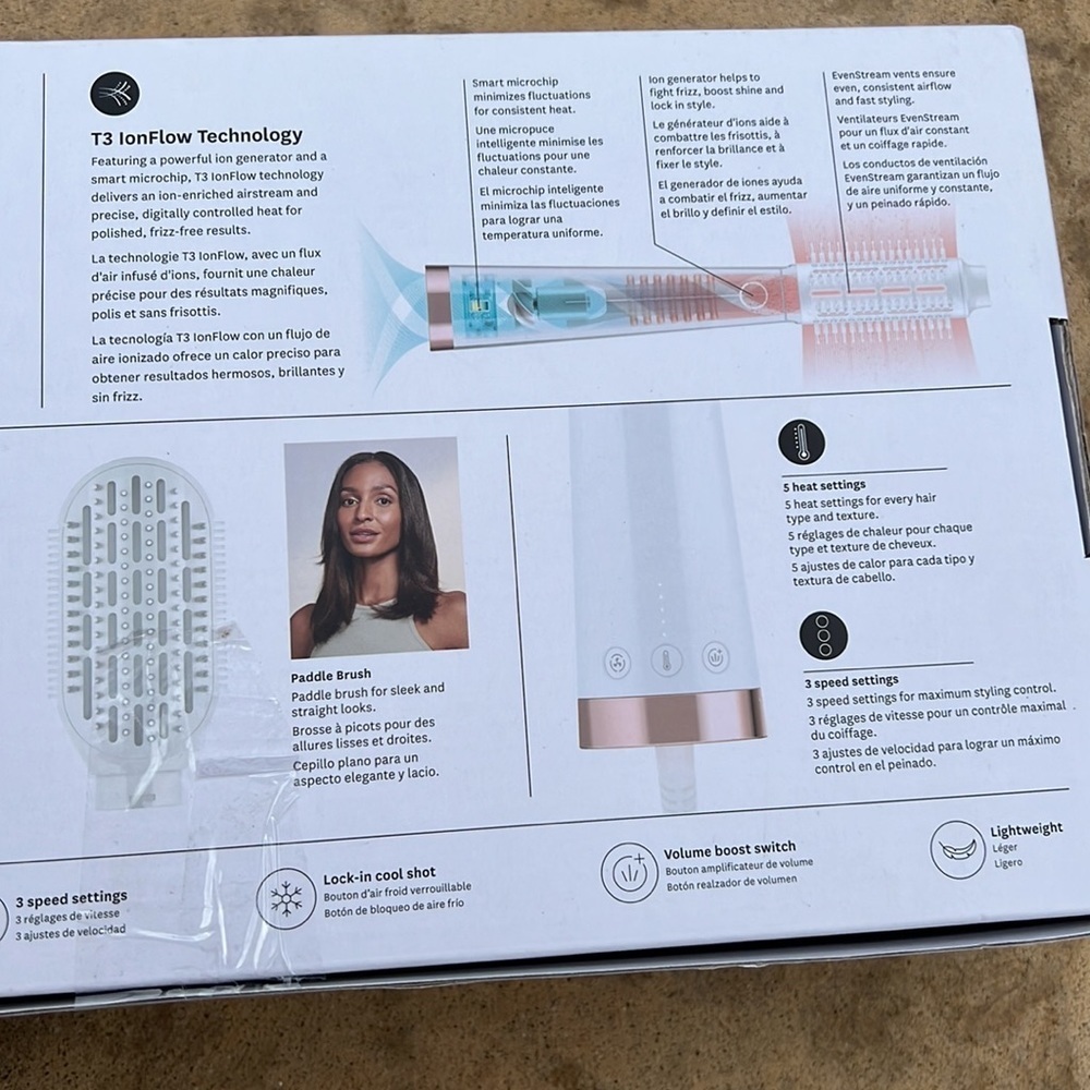 T3 AiereBrush Duo Blow Dry Brush White - Picture 5 of 8